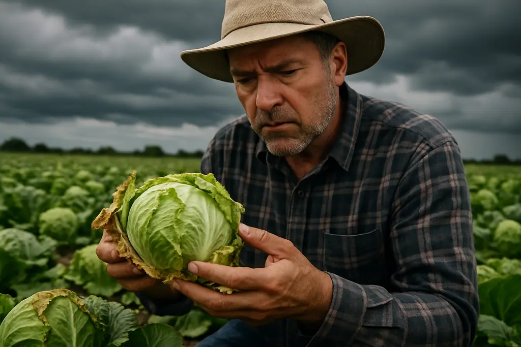 Iceberg lettuce outbreak notice beside salad ingredients on a kitchen counter